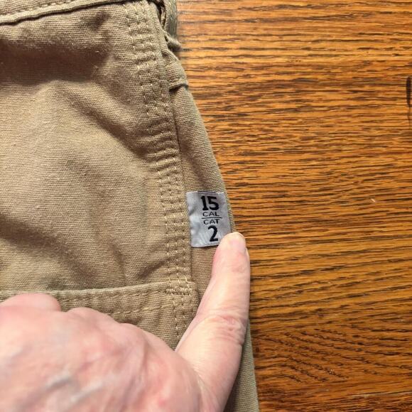 Tyndale Flame Resistant Tan Cargo Pants Cal 15 Cat 2 Size 34/28 Made in USA - Picture 6 of 13